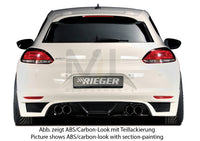 Rieger 00014108 VW 13 Mk3 Scirocco Rear Diffuser for Twin Tailpipe Left & Right -  Matte Black