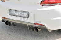 Rieger 00099256 VW 13 Mk3 Scirocco Rear Diffuser for Twin Tailpipe Left & Right - Carbon-Look