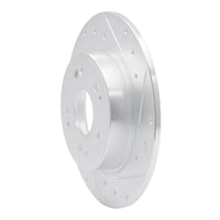 R1 Concepts R1 16-16 Honda CR-Z Rear Right Drilled & Slotted Silver Brake Rotor