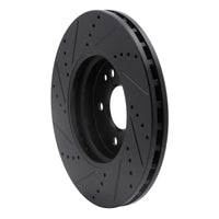 R1 Concepts R1 96-11 Chrysler Crossfire Front Right Drilled & Slotted Black Brake Rotor