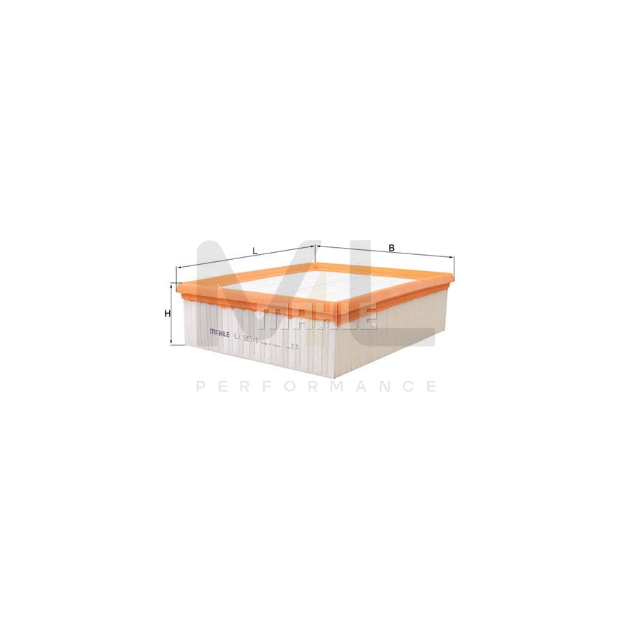 MAHLE ORIGINAL LX 593/1 Air Filter Filter Insert | Performance Parts DirectCar Parts