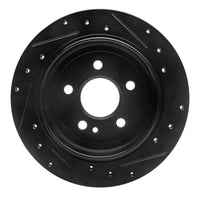 R1 Concepts R1 98-05 Mercedes-Benz ML320 Rear Left Drilled & Slotted Black Brake Rotor