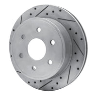 R1 Concepts R1 03-05 Chevrolet Express 2500 Rear Left Drilled & Slotted Silver Brake Rotor