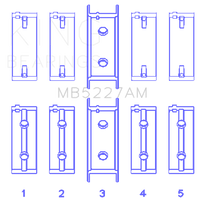 King Engine Bearings Mitsubishi 4G63/4G63T (92) (Size +0.25mm) Main Bearing Set
