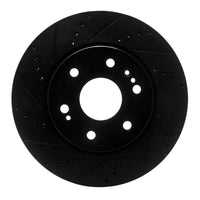 R1 Concepts R1 2019-2026 Cadillac Escalade ESV Front Left Drilled & Slotted Black Brake Rotor
