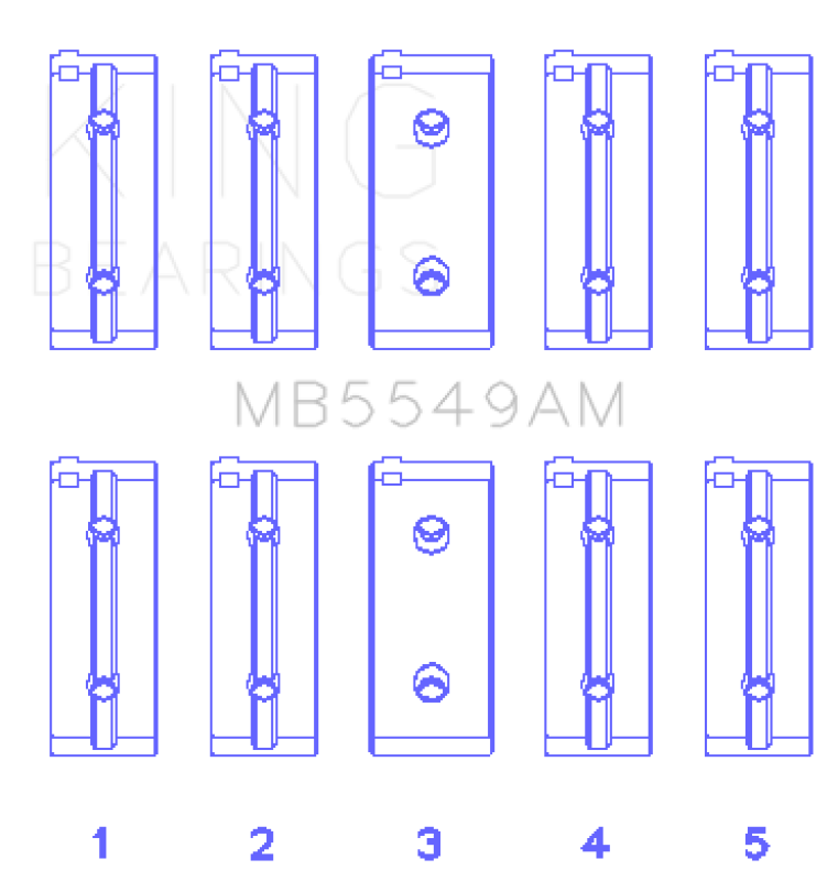 King Engine Bearings Buick 93-99 Fiat 176 B6 1372cc Main Bearing Set