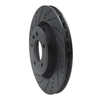 R1 Concepts R1 18-20 Land Rover Range Rover Sport Rear Left Drilled & Slotted Black Brake Rotor