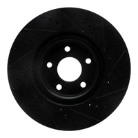 R1 Concepts R1 20-25 Ford BRONCO Sport Front Left Drilled & Slotted Black Brake Rotor