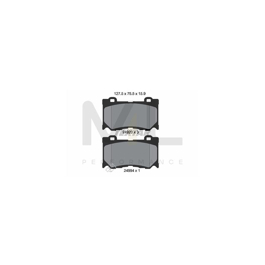 TEXTAR 2492001 Brake pad set with acoustic wear warning | Performance Parts Direct Car Parts