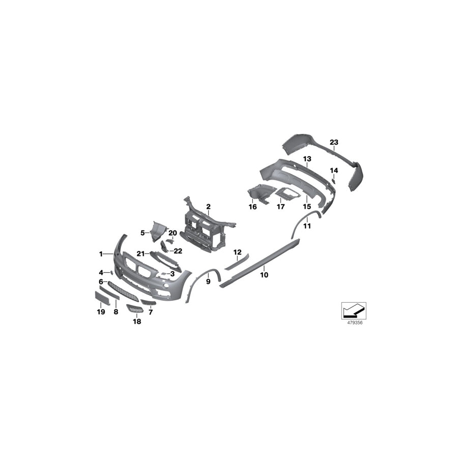 Genuine BMW 51648038058 E84 Front Panel M (Inc. X1 20dX, X1 20iX & X1 18dX)