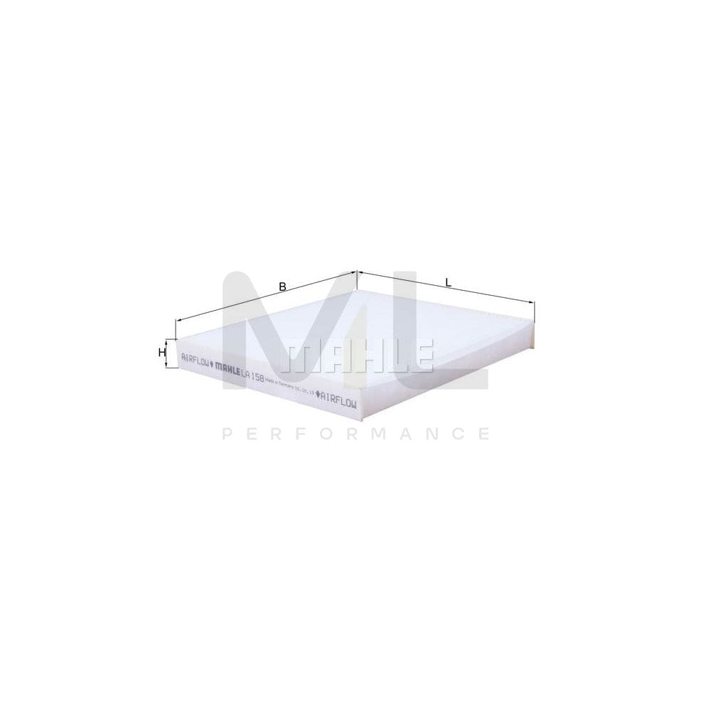 MAHLE ORIGINAL LA 158 Pollen filter Particulate Filter | Performance Parts DirectCar Parts