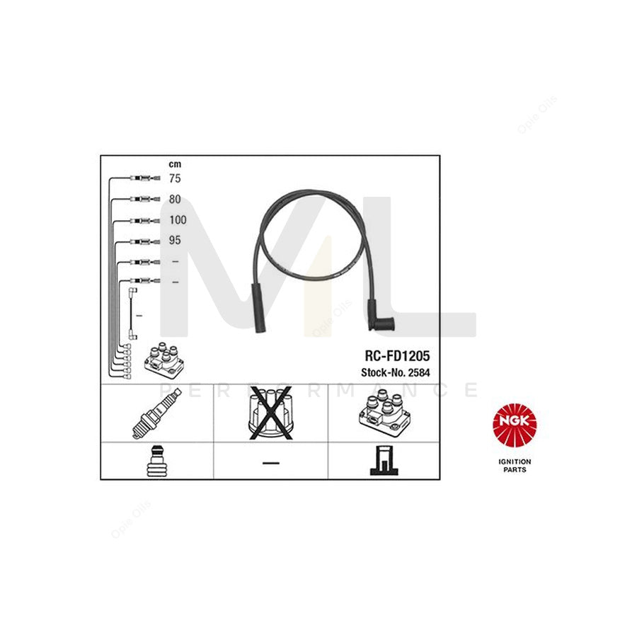 NGK Ignition Cable Kit RC-FD1205 (NGK2584)