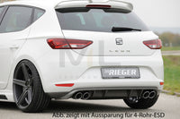 Rieger 00099247 SEAT 5F Leon Rear Diffuser for Twin Tailpipe Left - Carbon-Look