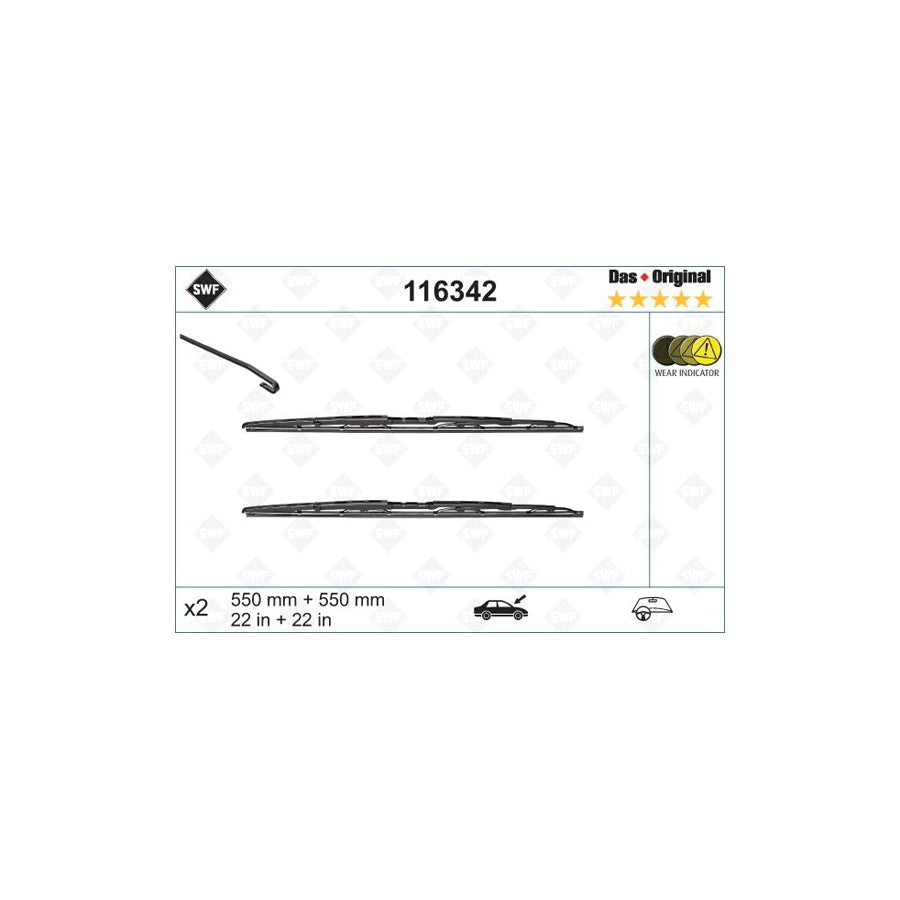Swf Original 116342 Wiper Blade For Audi A4