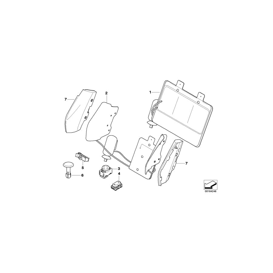 Genuine BMW 52109113357 E93 Lumbar, Left (Inc. 328i, M3 & 325i)