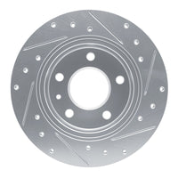 R1 Concepts R1 20-25 Buick Encore GX Rear Left Drilled & Slotted Silver Brake Rotor