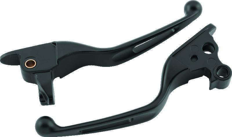 Bikers Choice 08-13 FLH FLT / 08-16 FLHR Vortex Lever Set Black