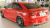 Rieger 00099614 Audi 8V A3 Rear Diffuser for Twin Tailpipe Left - Carbon-Look