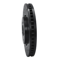 R1 Concepts R1 05-14 Infiniti FX35 Front Left Drilled & Slotted Black Brake Rotor