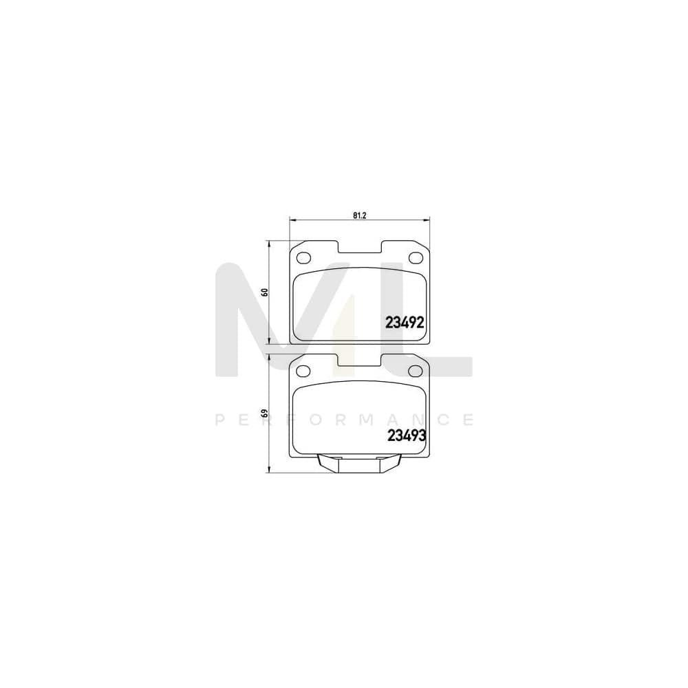 Brembo P 54 048 Brake Pad Set With Acoustic Wear Warning