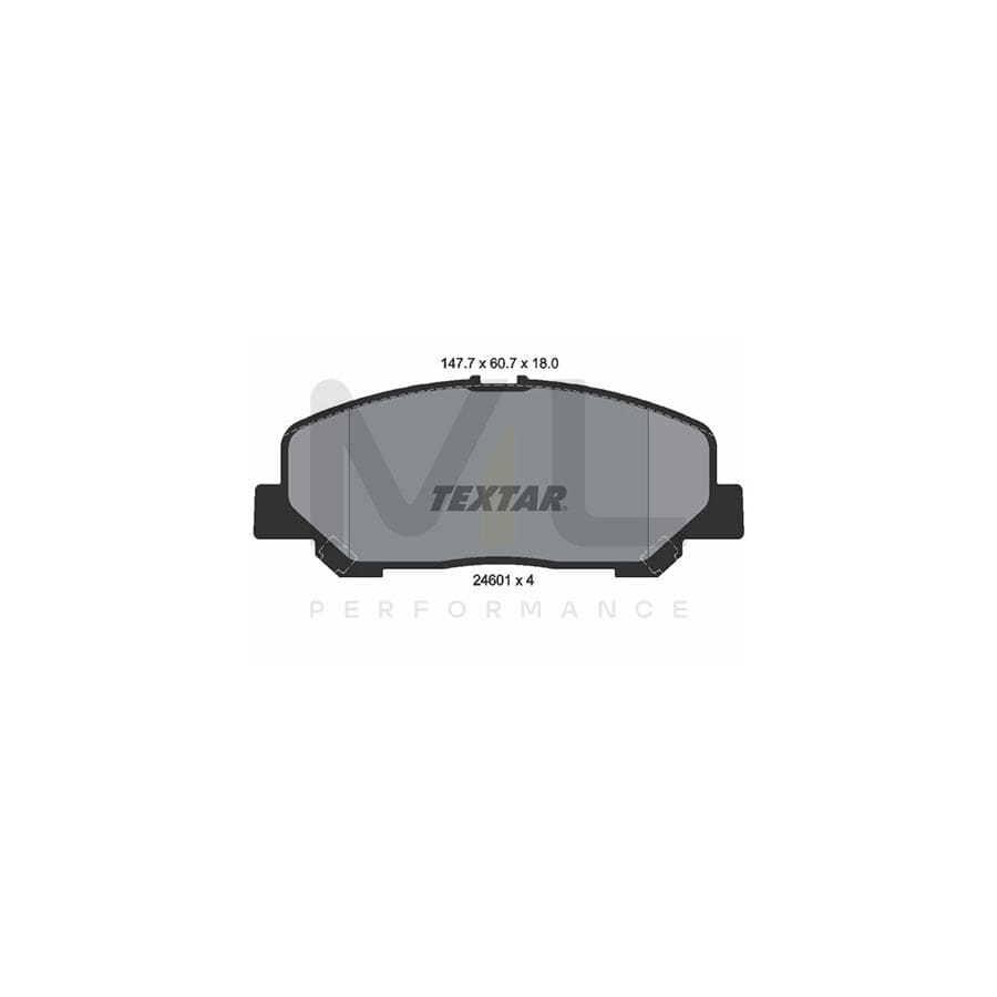 TEXTAR 2460101 Brake pad set prepared for wear indicator | Performance Parts Direct Car Parts