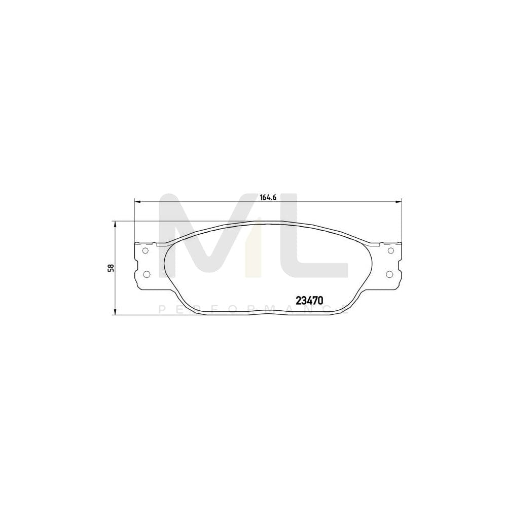 Brembo P 36 016 Brake Pad Set With Acoustic Wear Warning