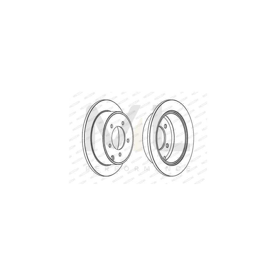 FERODO PREMIER DDF1762 Brake Disc Solid, without bolts/screws | Performance Parts Direct Car Parts