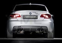 Rieger 00099860 BMW 3 Series E92 E93 Rear Diffuser for Twin Tailpipe Left & Right - Carbon-Look