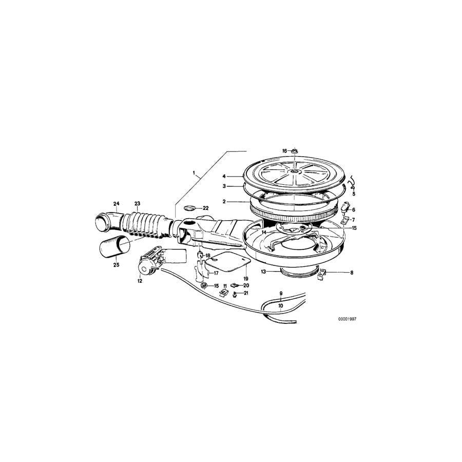 Genuine BMW 13711285491 E30 Suction Tube (Inc. 316)