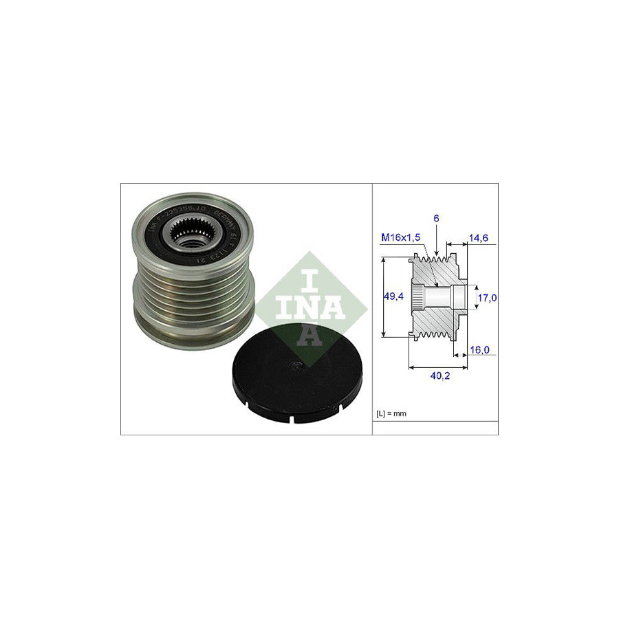Ina 535 0001 10 Alternator Freewheel Clutch