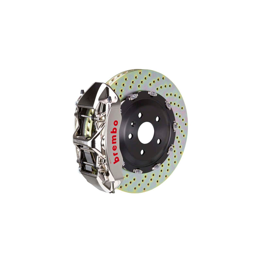 Brembo 1N1.9076AR Tesla Model Front GT-R 6-Pistons Drilled 2-piece Big Brake Kit 380x34mm