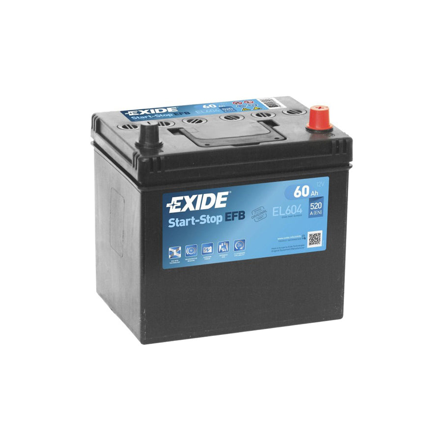 Exide EL604 005L EFB Stop / Start Car Battery 12V 60AH 520CCA |