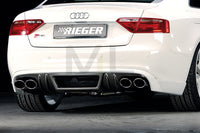 Rieger 00099890 Audi B8 B81 Rear Diffuser for Twin Tailpipe Left & Right (A5 & S5) - Carbon-Look