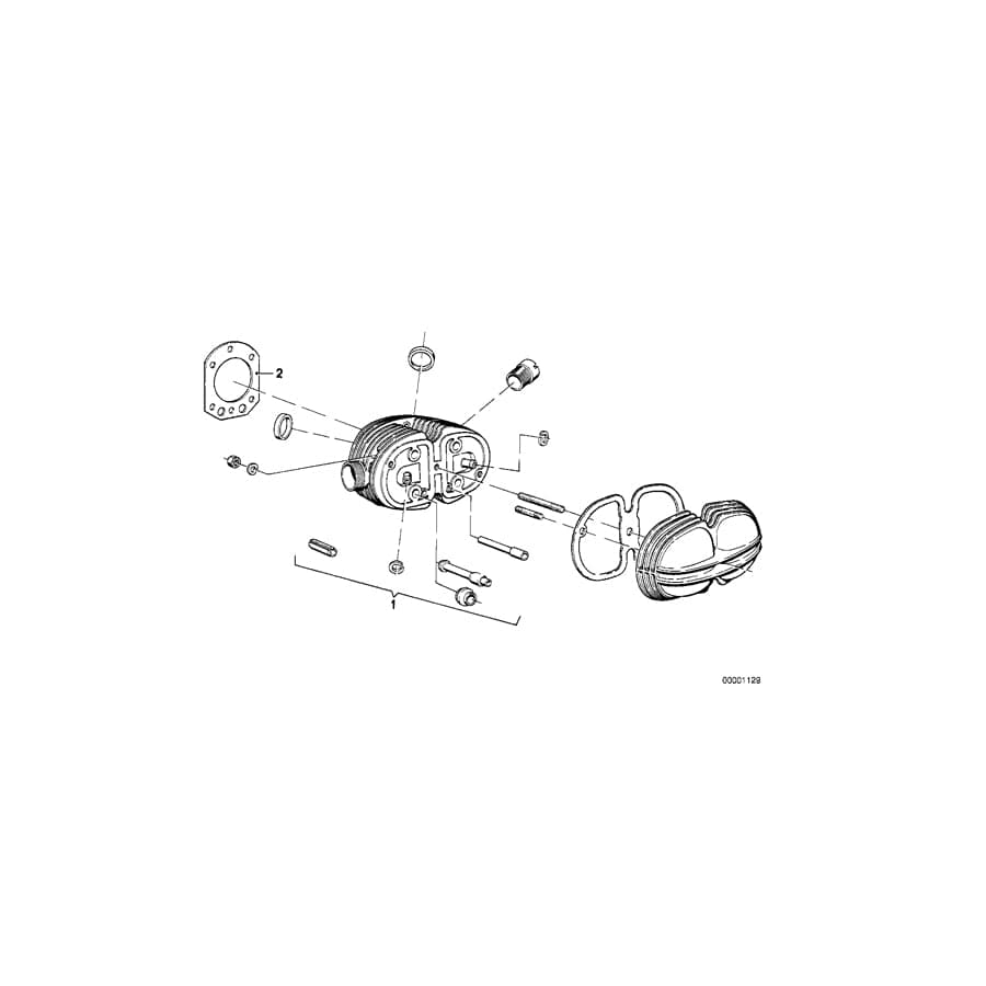 Genuine BMW 11121262964 Cylinder Head Left (Inc. R90/6)