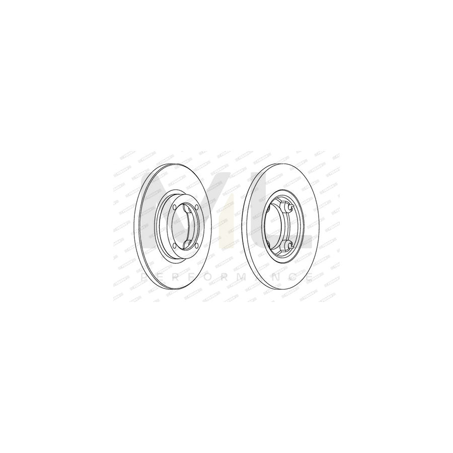 FERODO PREMIER DDF1076C Brake Disc Solid, Coated, without bolts/screws | Performance Parts Direct Car Parts