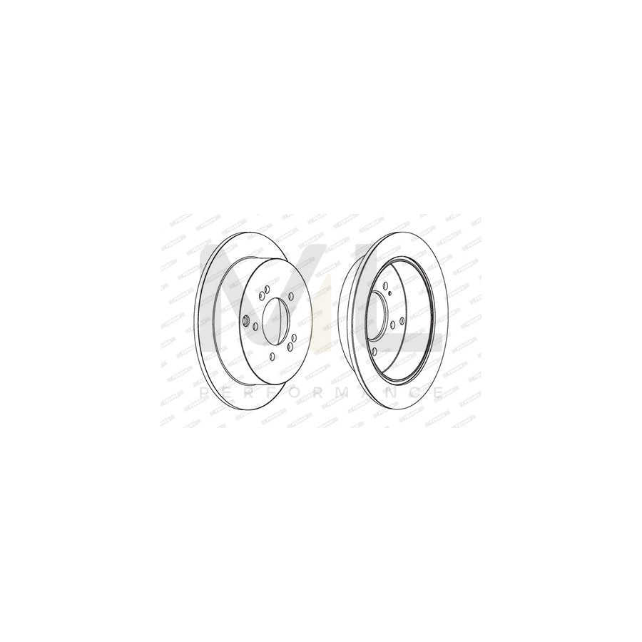 FERODO PREMIER DDF1493 Brake Disc Solid, without bolts/screws | Performance Parts Direct Car Parts