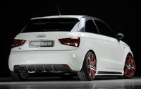 Rieger 00099875 Audi 8X A1 Rear Diffuser for Original Twin Tailpipe Left - Carbon-Look