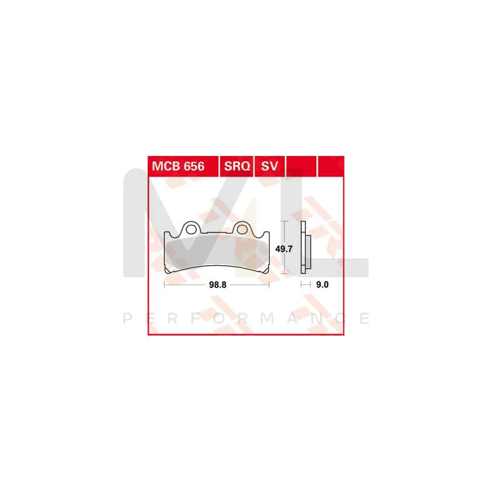 TRW Organic Allround Mcb656 Brake Pad Set | Performance Parts Direct Car Parts