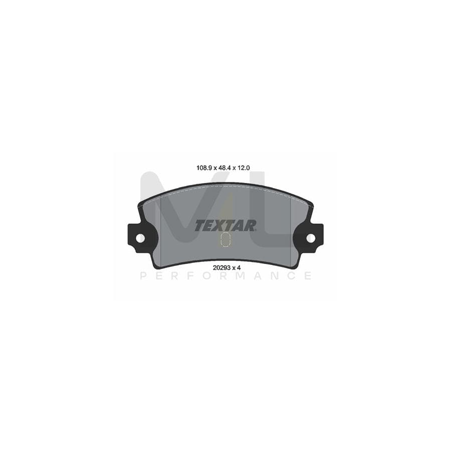 TEXTAR 2029301 Brake pad set prepared for wear indicator