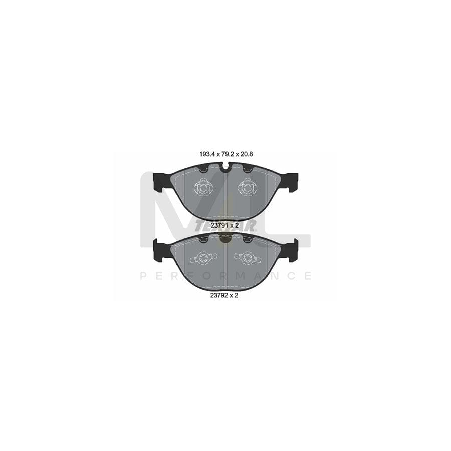 TEXTAR 2379101 Brake pad set prepared for wear indicator
