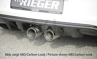 Rieger 00088146 VW Mk6 Golf Rear Diffuser for Twin Tailpipe Centre - Glossy Black