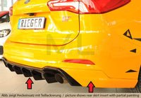 Rieger 00088243 Ford DEH Focus 4 Rear Diffuser for Twin Tailpipe Left & Right (Inc. Focus 4 ST) - Glossy Black