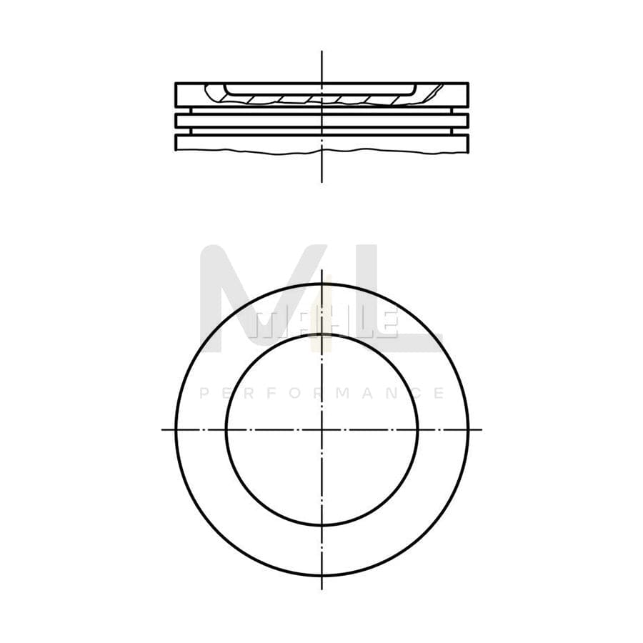 MAHLE ORIGINAL 021 61 01 Piston 82,95 mm | Performance Parts DirectCar Parts