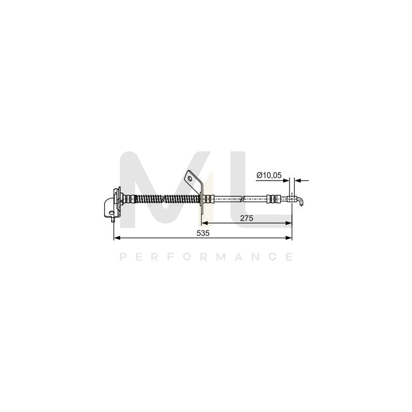 BOSCH 1 987 481 414 Brake Hose 527mm, M10x1 | Performance Parts Direct Car Parts