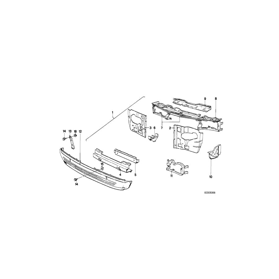 Genuine BMW 41131872089 E21 Air Guide (Inc. 316)