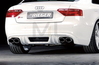 Rieger 00055429 Audi B8 B81 Rear Diffuser for Twin Tailpipe Left & Right (A5 & S5) -  Matte Black