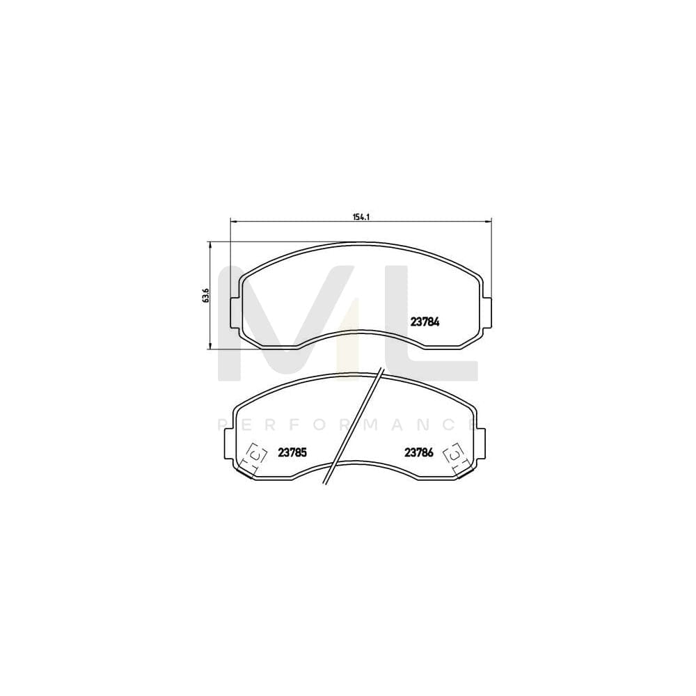 Brembo P 99 003 Brake Pad Set With Acoustic Wear Warning