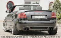Rieger 00055270 Audi 8H A4 Rear Diffuser for Twin Tailpipe Left & Right -  Matte Black
