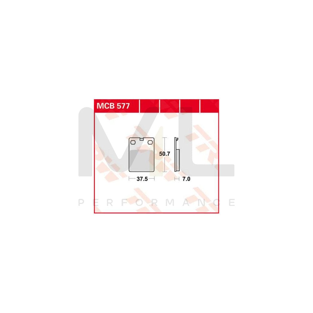 TRW Organic Allround Mcb577 Brake Pad Set | Performance Parts Direct Car Parts