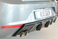 Rieger 00088168 SEAT KJ Rear Diffuser for Sport Tailpipe Left (Ibiza FR & Ibiza) - Glossy Black